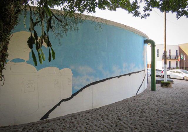Reservatório do Samae Brusque começa a receber intervenção de arte